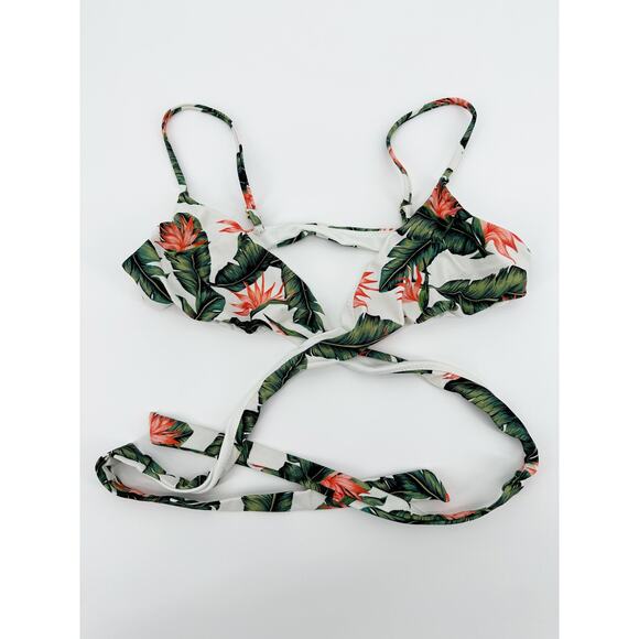 Show Me Your MuMu Women Bikini Top Size S NWOT Tropical Beach Swim Wrap Beach - Picture 6 of 6